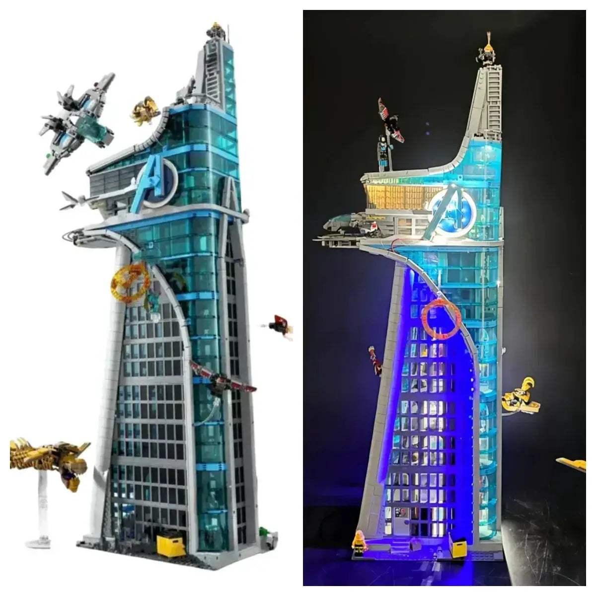 Avengers Tower Building Blocks Set With Lights And Figures - ToylandEU
