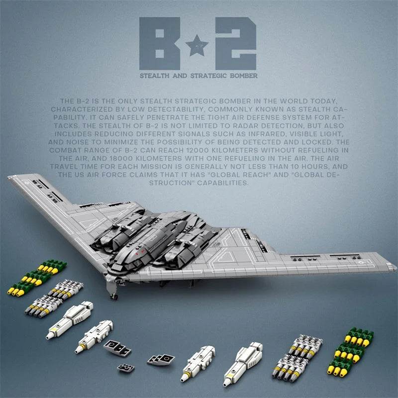 B-2 Ghost Strategic Bomber Building Blocks DIY Toys Collection - ToylandEU