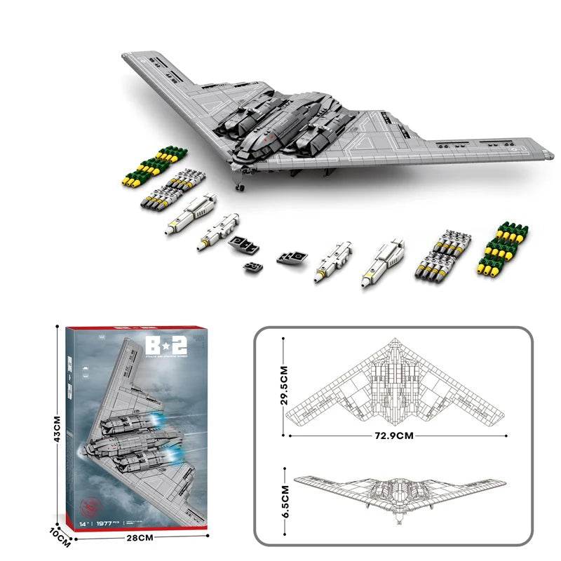 B-2 Ghost Strategic Bomber Building Blocks DIY Toys Collection - ToylandEU