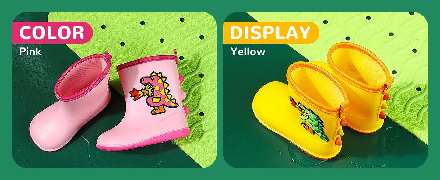 B.Duck Adorable Waterproof Dinosaur Rain Boots for Kids - Toddler Unisex Casual Shoes - ToylandEU