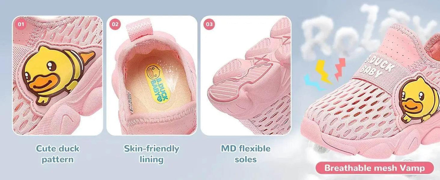  B.Duck Kids Lightweight Slip-On Sneakers for Boys and Girls - Animal Print Walking Shoes -  ToylandEU™