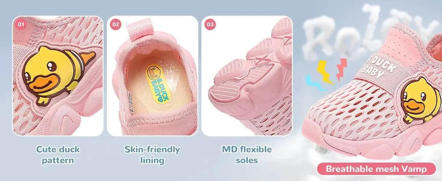  B.Duck Kids Lightweight Slip-On Sneakers for Boys and Girls - Animal Print Walking Shoes -  ToylandEU™