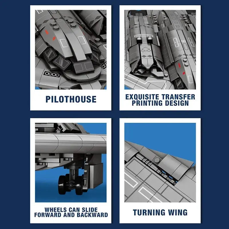 B2 Ghost Bomber Building Blocks Set 2063 Pieces Display Model - ToylandEU