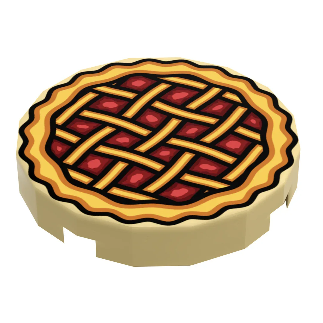 LEGO Tile 2x2 Apple Pie Print For Minifigs, Custom Printed Tile, Durable Printing - ToylandEU