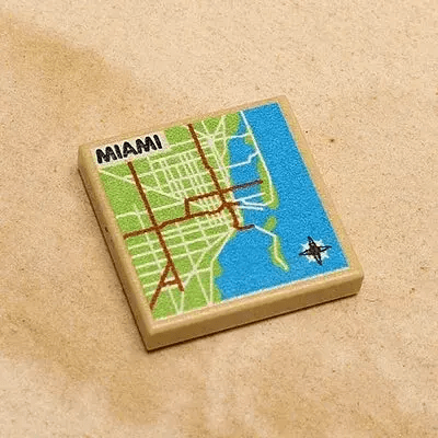 Custom LEGO Tile City Map Print For Collectors Display - ToylandEU