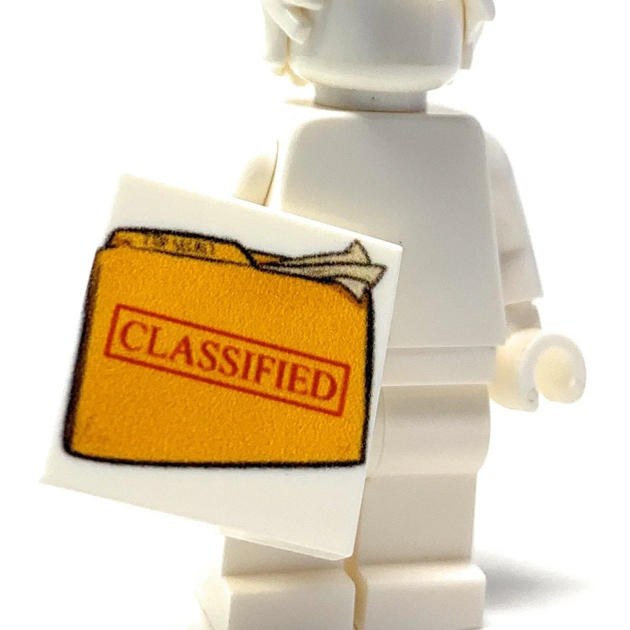 Printed 2x2 LEGO Tile Classified Document For Minifigs On Authentic LEGO Element LEGO Compatible Plastic Tile - ToylandEU