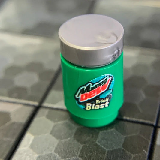 B3 Customs® Printed Making Dew (Brick Blast) Soda Can made using LEGO parts - ToylandEU