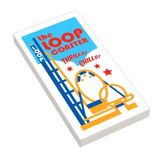  LEGO 2x4 Tile Coaster Poster Promotes Ferris Wheel -  ToylandEU™