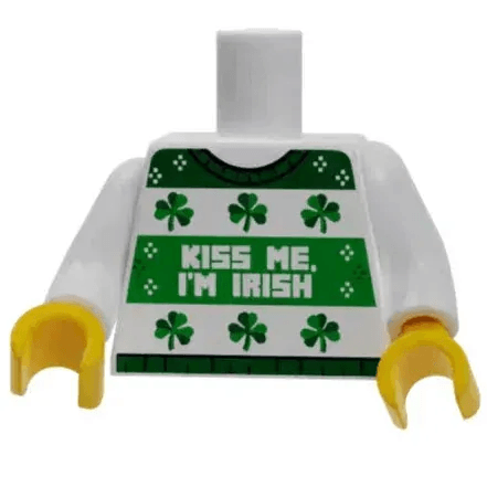 Custom Printed LEGO Figure Torso, Double-Sided Print, ABS Plastic, Standard Size - ToylandEU