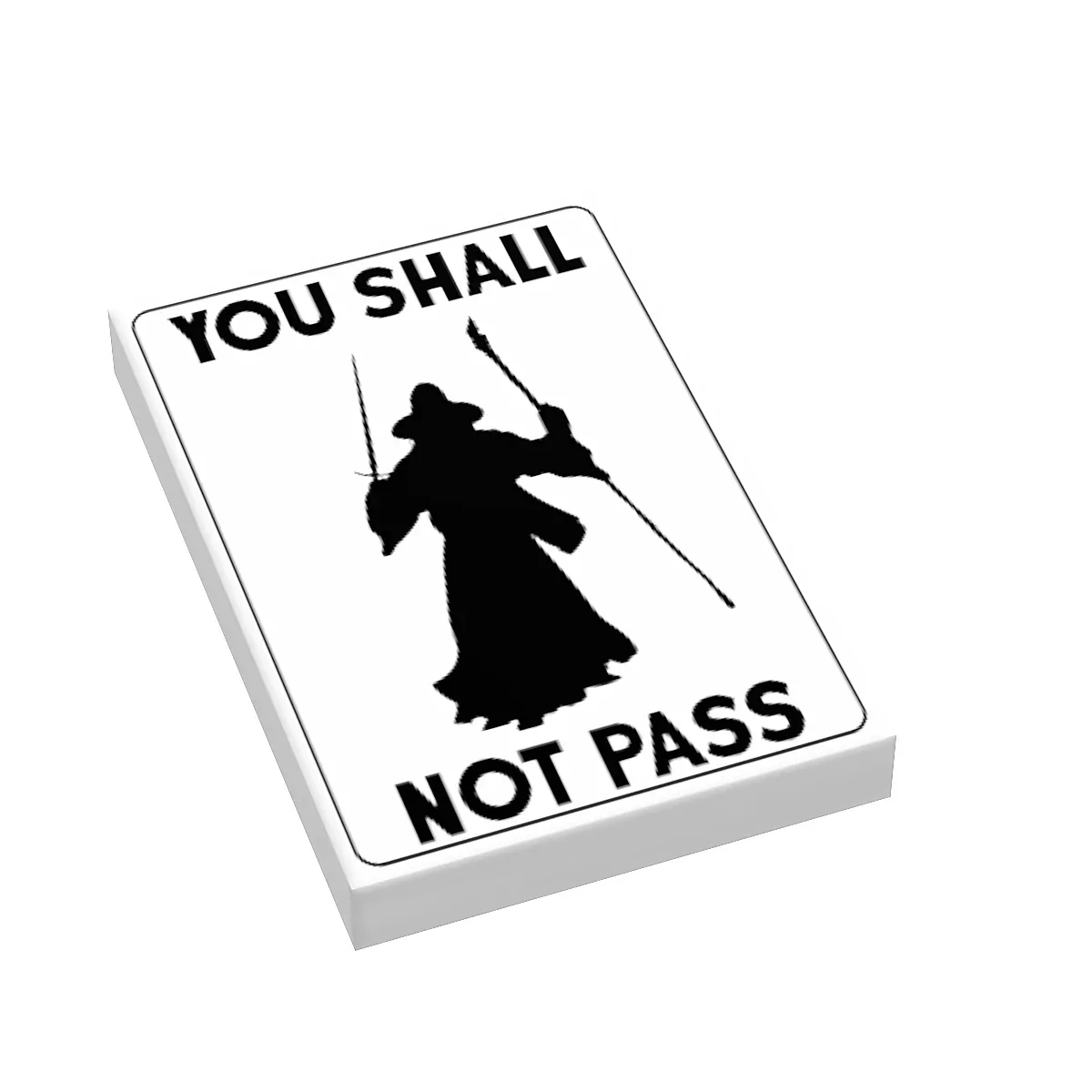 Authentic LEGO 2x3 Tile Sign You Shall Not Pass Custom - ToylandEU