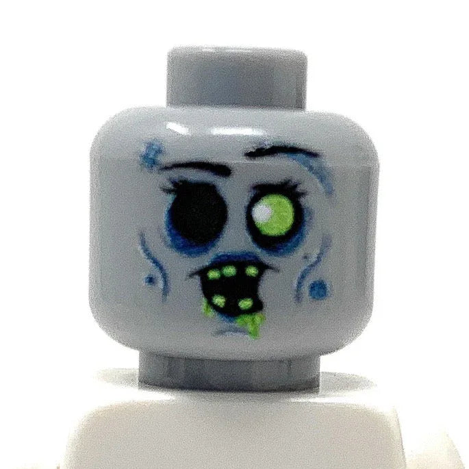 Zombie Figure Head For LEGO Compatible Printed By B3 Customs Color Accurate Detailing On Authentic LEGO Element - ToylandEU