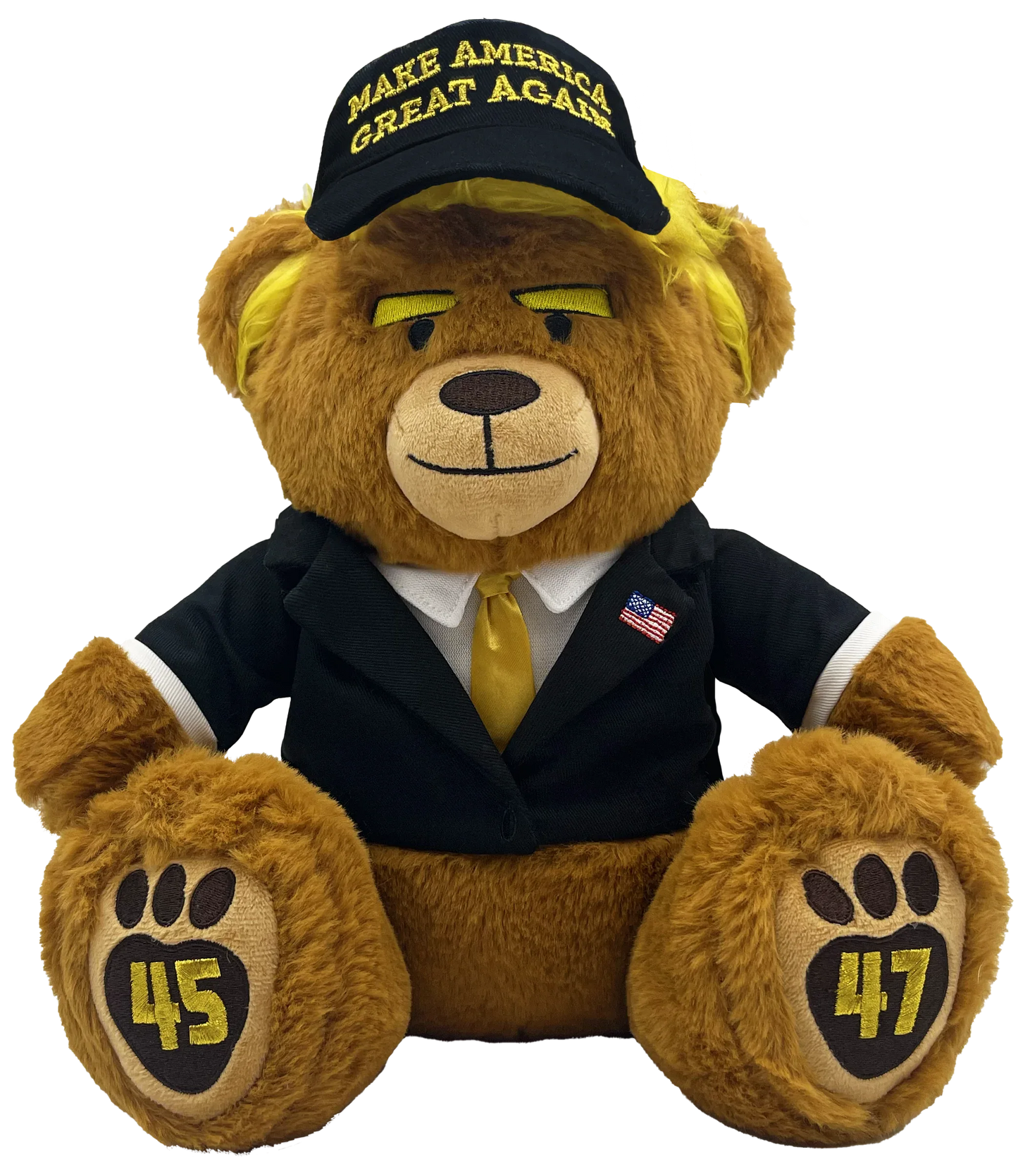 Limited Edition Black And Gold MAGA Bear Trump Teddy - Proud Patriots