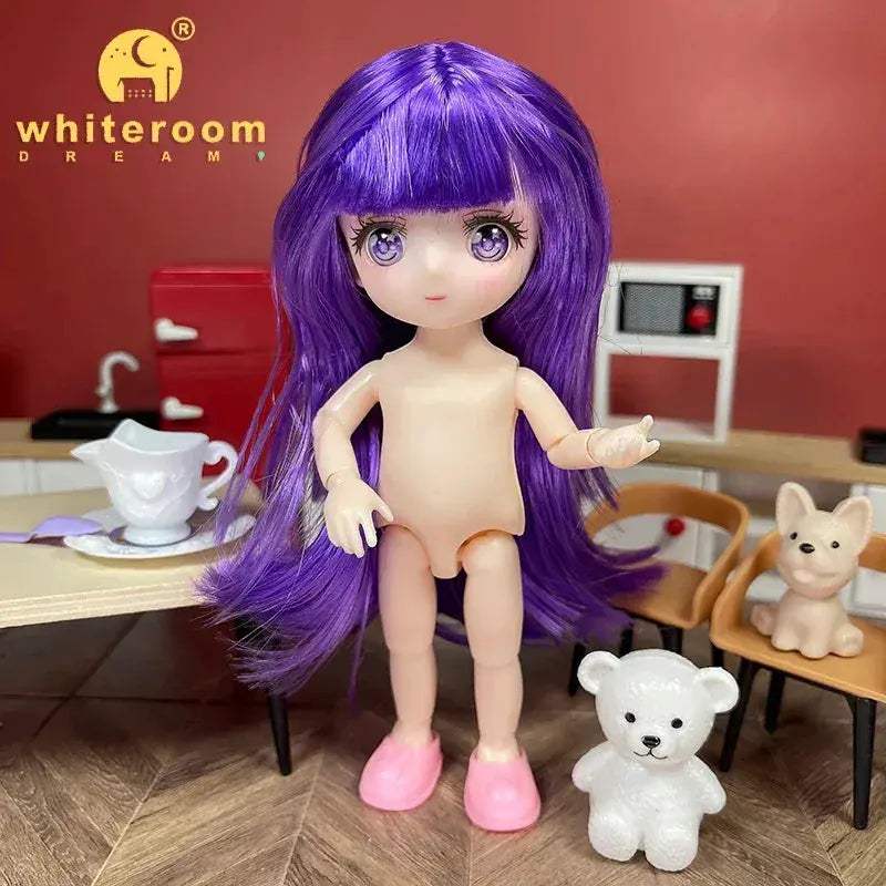 BJD Ball Jointed Doll 13 Joint Movable With Colored Eyes - ToylandEU