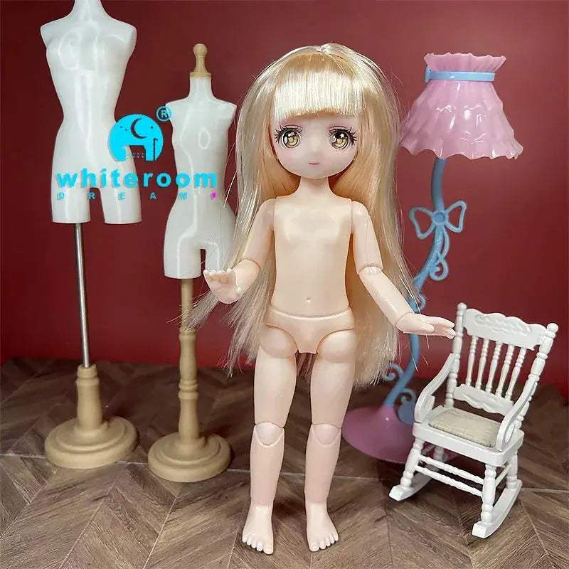 BJD Ball Jointed Doll 13 Joint Movable With Colored Eyes - ToylandEU