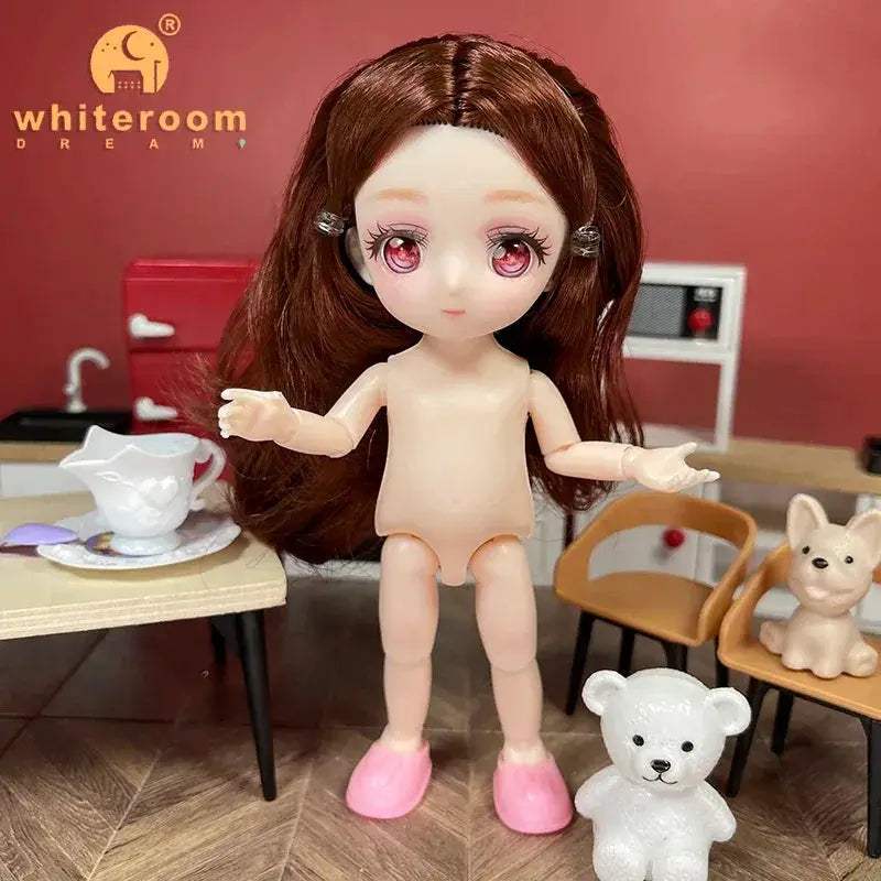 BJD Ball Jointed Doll 13 Joint Movable With Colored Eyes - ToylandEU