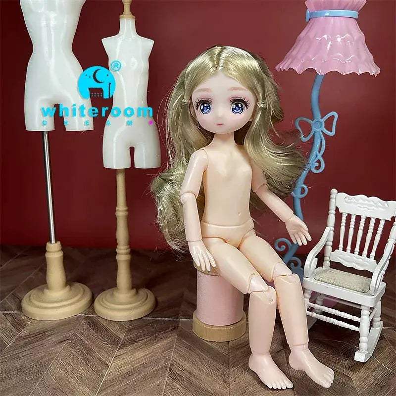 BJD Ball Jointed Doll 13 Joint Movable With Colored Eyes - ToylandEU