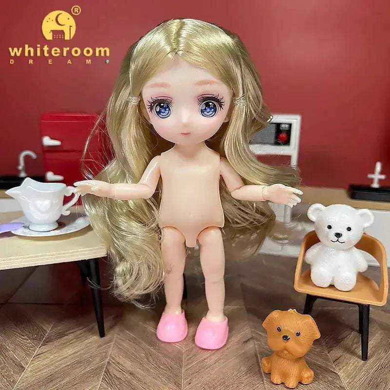 BJD Ball Jointed Doll 13 Joint Movable With Colored Eyes - ToylandEU