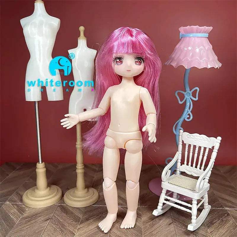 BJD Ball Jointed Doll 13 Joint Movable With Colored Eyes - ToylandEU