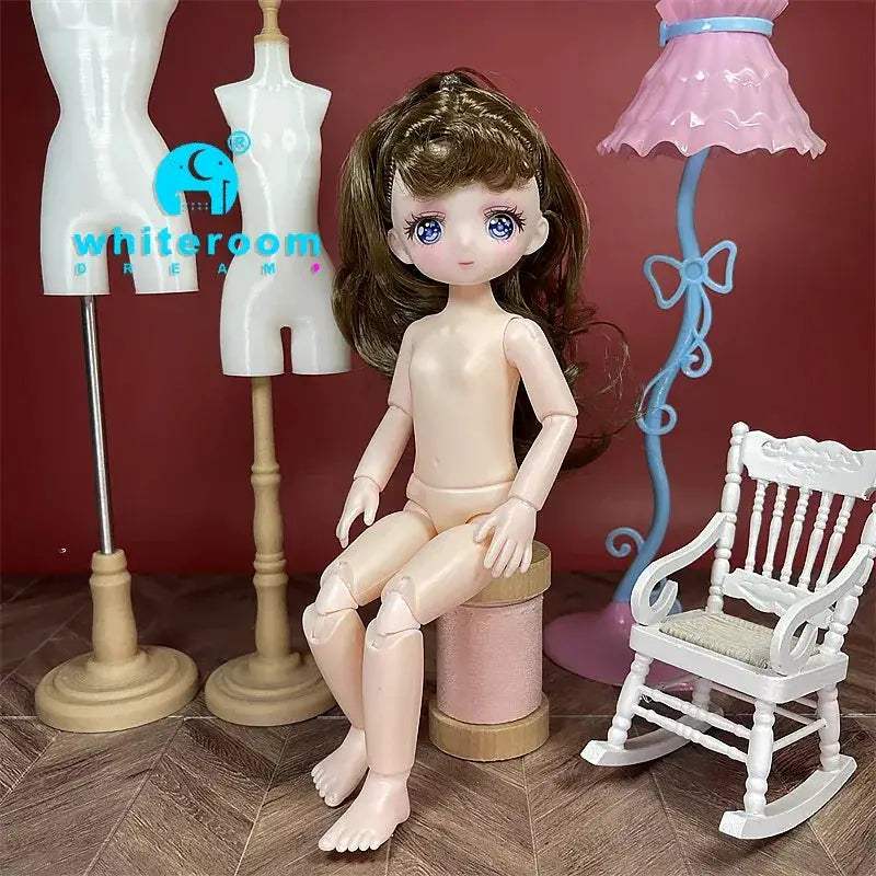 BJD Ball Jointed Doll 13 Joint Movable With Colored Eyes - ToylandEU