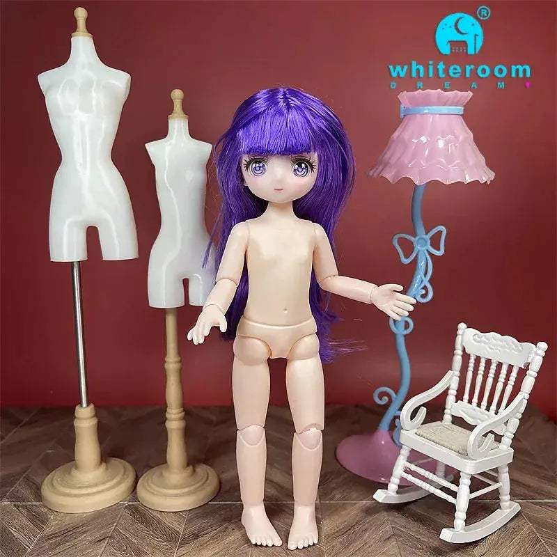 BJD Ball Jointed Doll 13 Joint Movable With Colored Eyes - ToylandEU