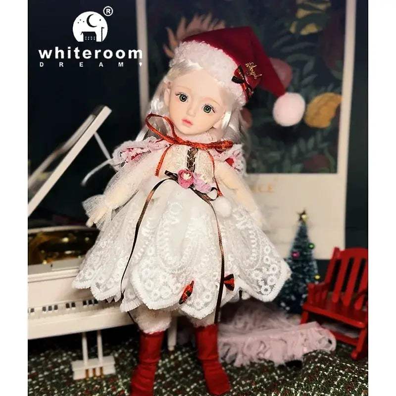BJD Ball Jointed Doll 30cm Green Eyes With Wedding Dress - ToylandEU
