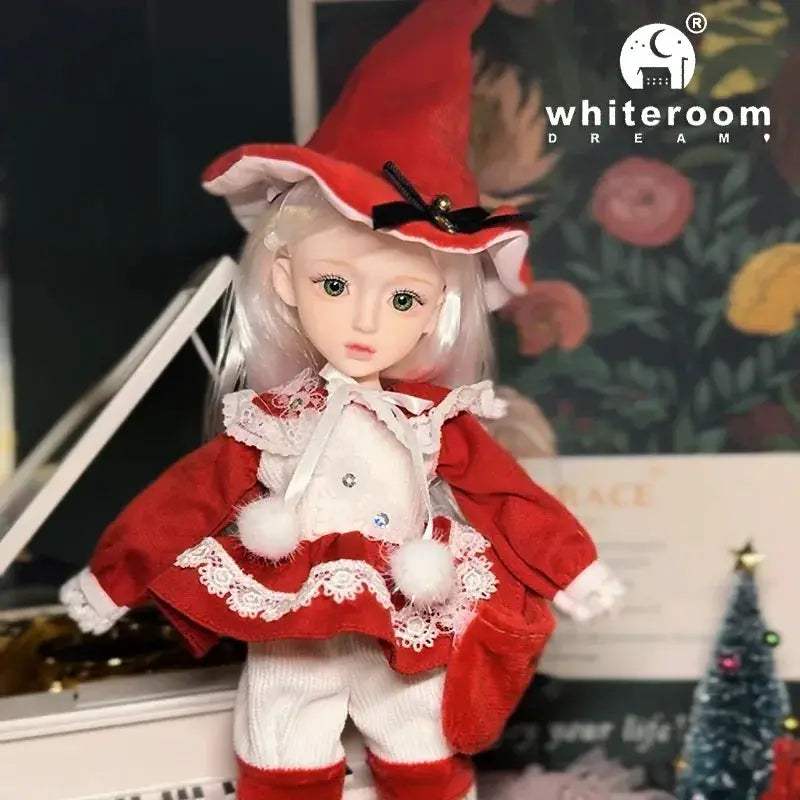 BJD Ball Jointed Doll 30cm Green Eyes With Wedding Dress - ToylandEU