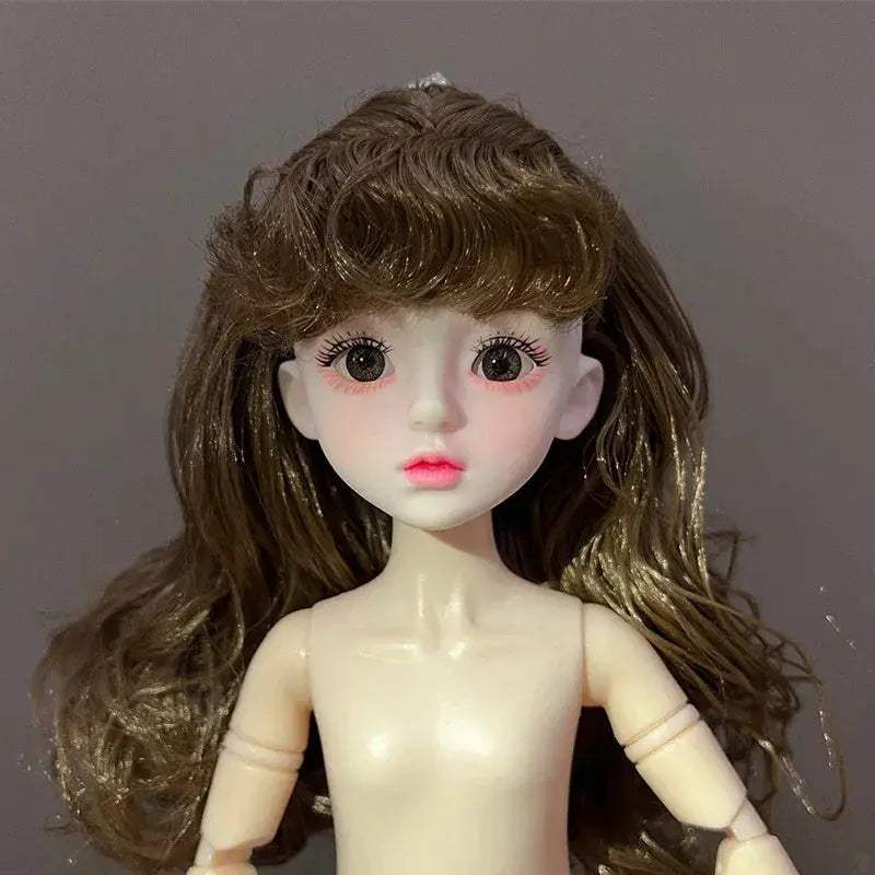 BJD Ball Jointed Doll 30cm Green Eyes With Wedding Dress - ToylandEU