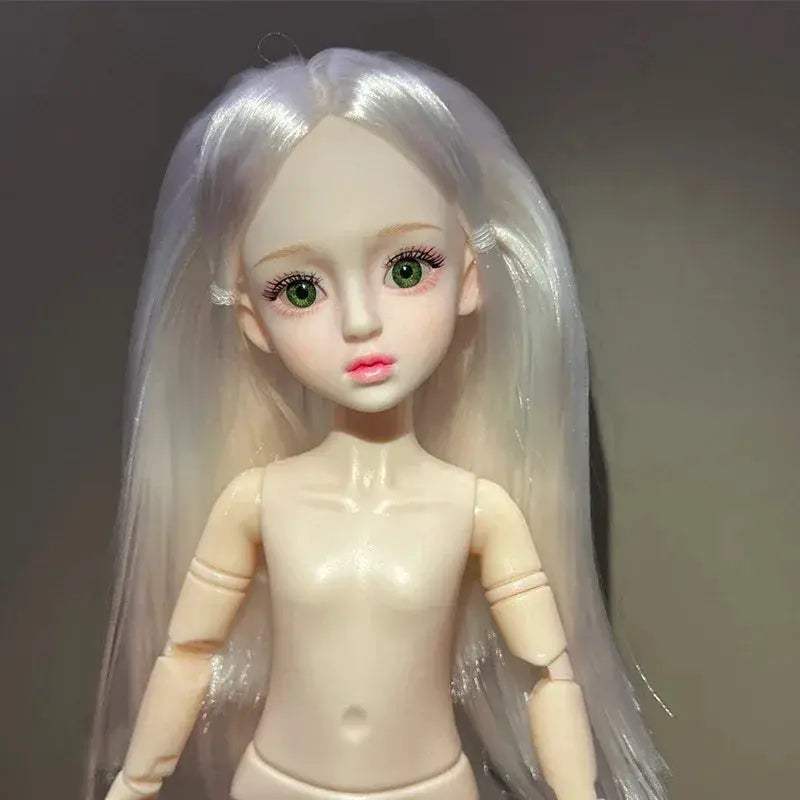 BJD Ball Jointed Doll 30cm Green Eyes With Wedding Dress - ToylandEU