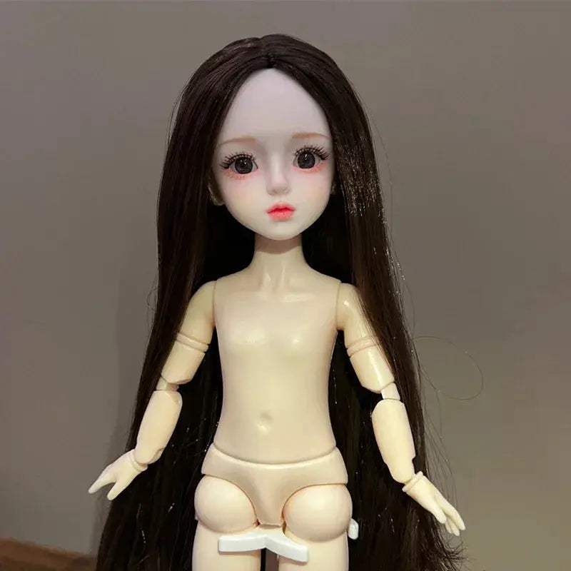 BJD Ball Jointed Doll 30cm Green Eyes With Wedding Dress - ToylandEU