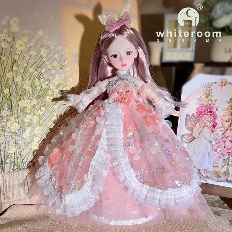 BJD Ball Jointed Doll 30cm Green Eyes With Wedding Dress - ToylandEU
