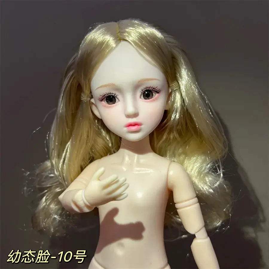 BJD Ball Jointed Doll 30cm Green Eyes With Wedding Dress - ToylandEU