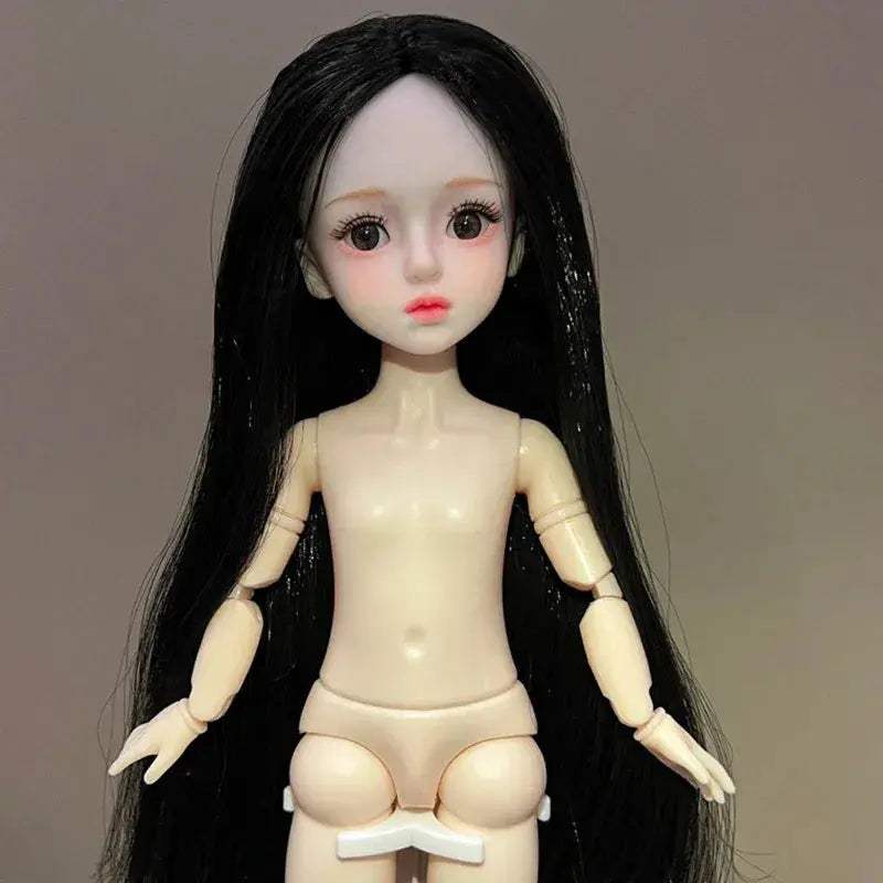 BJD Ball Jointed Doll 30cm Green Eyes With Wedding Dress - ToylandEU
