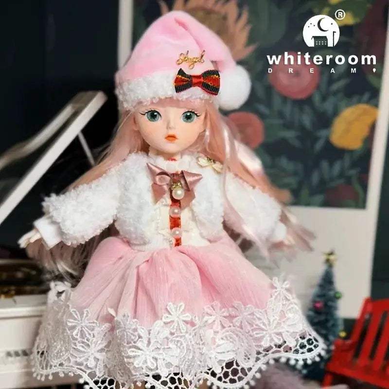 BJD Ball Jointed Doll 30cm Green Eyes With Wedding Dress - ToylandEU