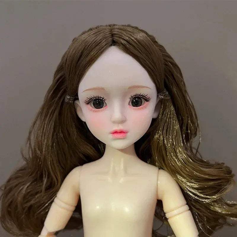 BJD Ball Jointed Doll 30cm Green Eyes With Wedding Dress - ToylandEU