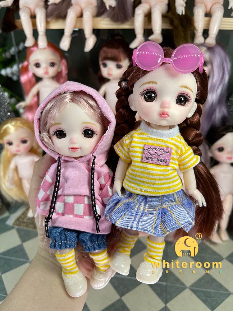 BJD Doll 1/12 16cm 6 Inch Jointed Baby Doll Fashion Gift - ToylandEU