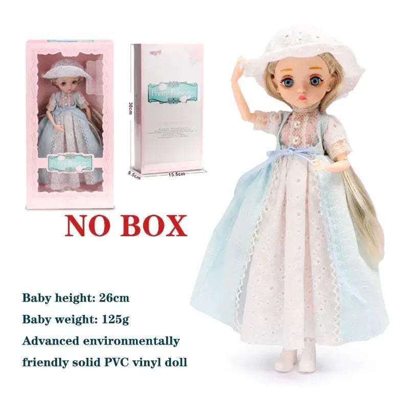 BJD Doll 26cm Movable Joints Fashion Princess Outfit - ToylandEU