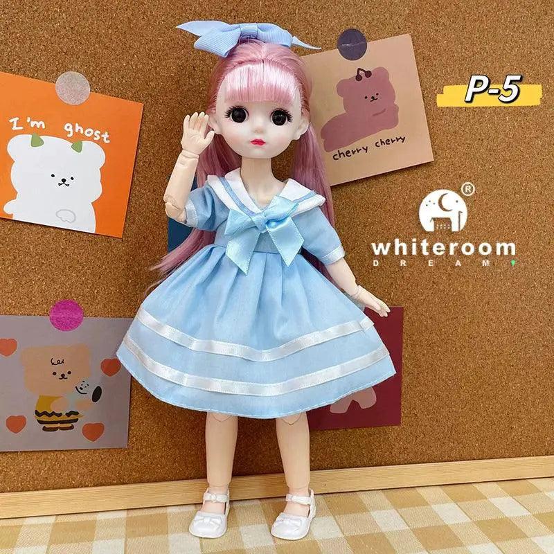  BJD Doll 30cm Exquisite Long Hair Lolita Dress -  ToylandEU™
