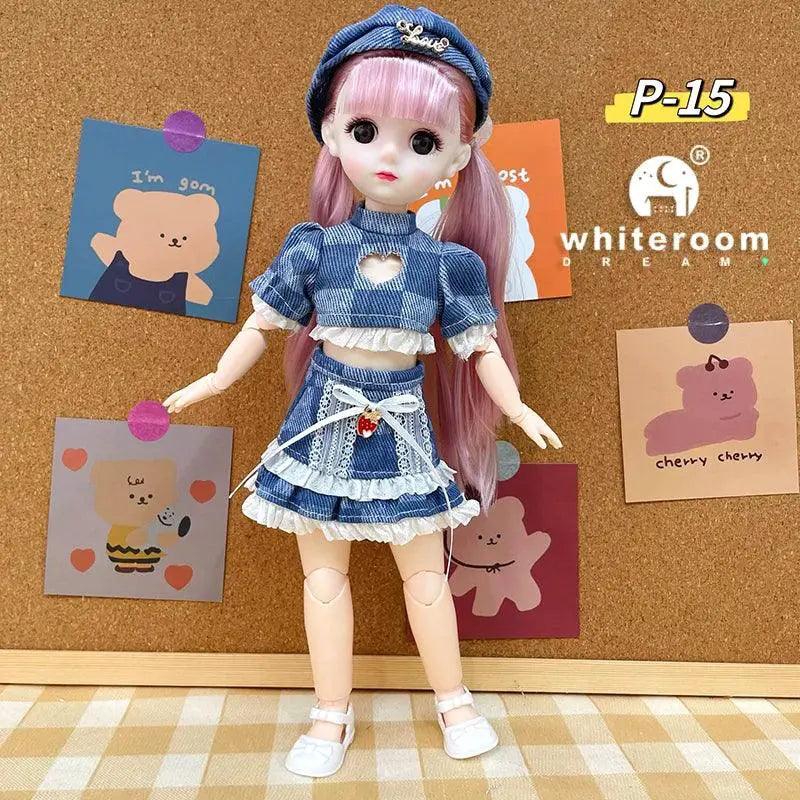  BJD Doll 30cm Exquisite Long Hair Lolita Dress -  ToylandEU™