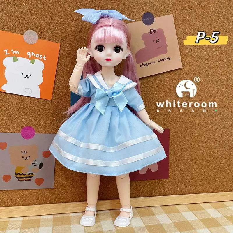 BJD Doll 30cm Long Hair Lolita Dress Gift For Girls - ToylandEU