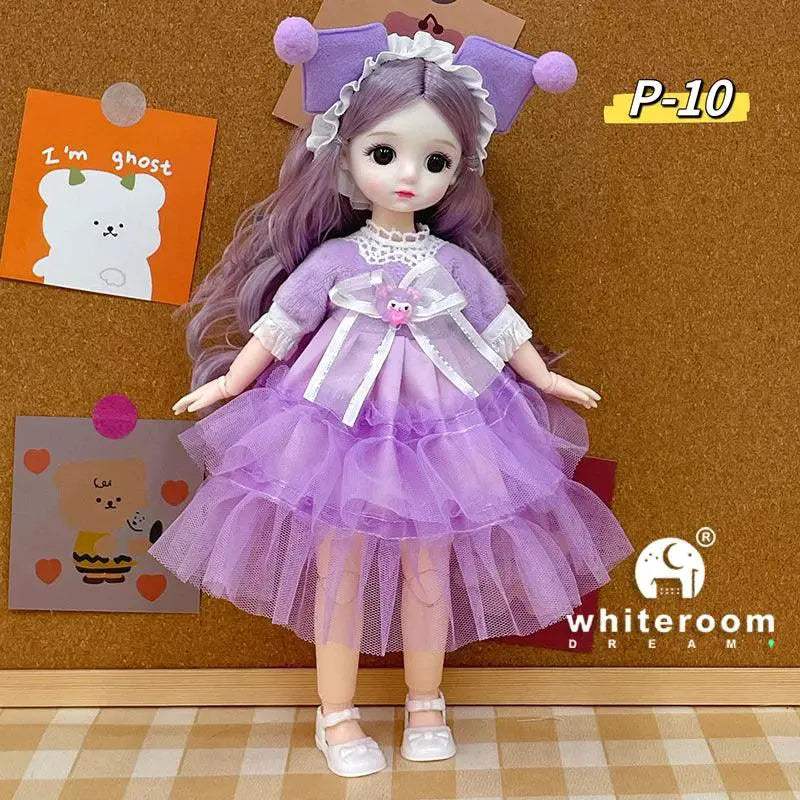 BJD Doll 30cm Long Hair Lolita Dress Gift For Girls - ToylandEU