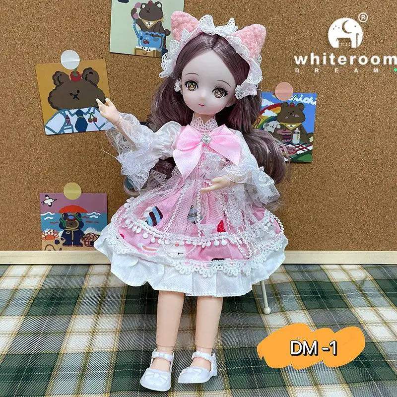 BJD Doll 30cm Long Hair Lolita Dress Gift For Girls - ToylandEU