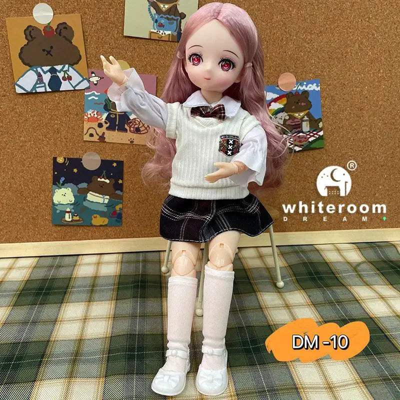 BJD Doll 30cm Long Hair Lolita Dress Gift For Girls - ToylandEU