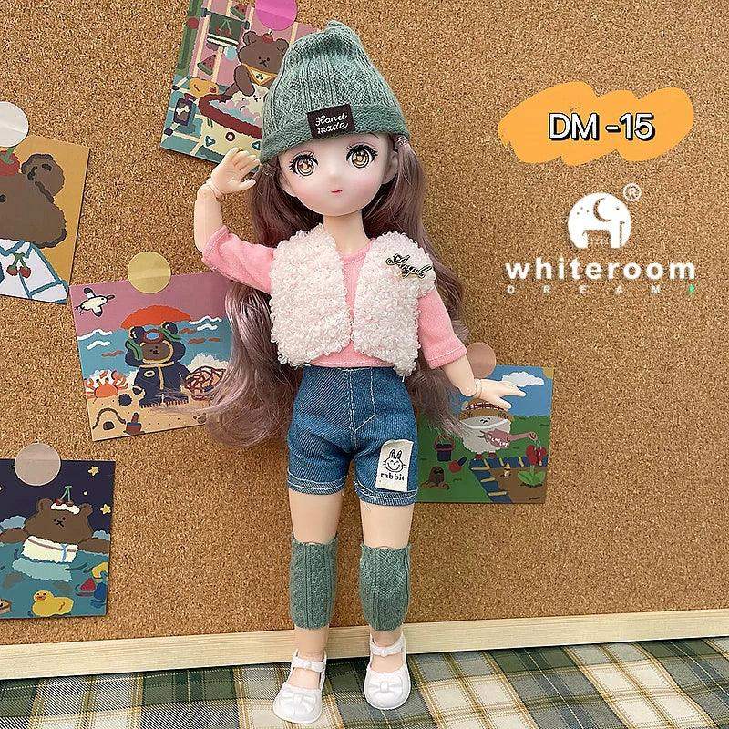 BJD Doll 30cm Long Hair Lolita Dress Gift For Girls - ToylandEU