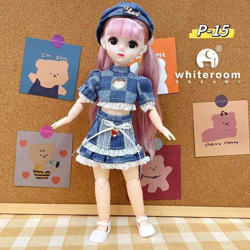 BJD Doll 30cm Long Hair Lolita Dress Gift For Girls - ToylandEU
