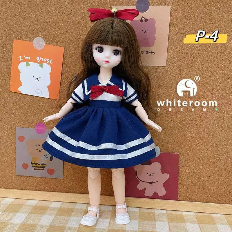 BJD Doll 30cm Long Hair Lolita Dress Gift For Girls - ToylandEU