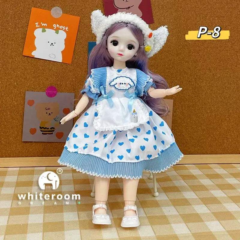 BJD Doll 30cm Long Hair Lolita Dress Gift For Girls - ToylandEU