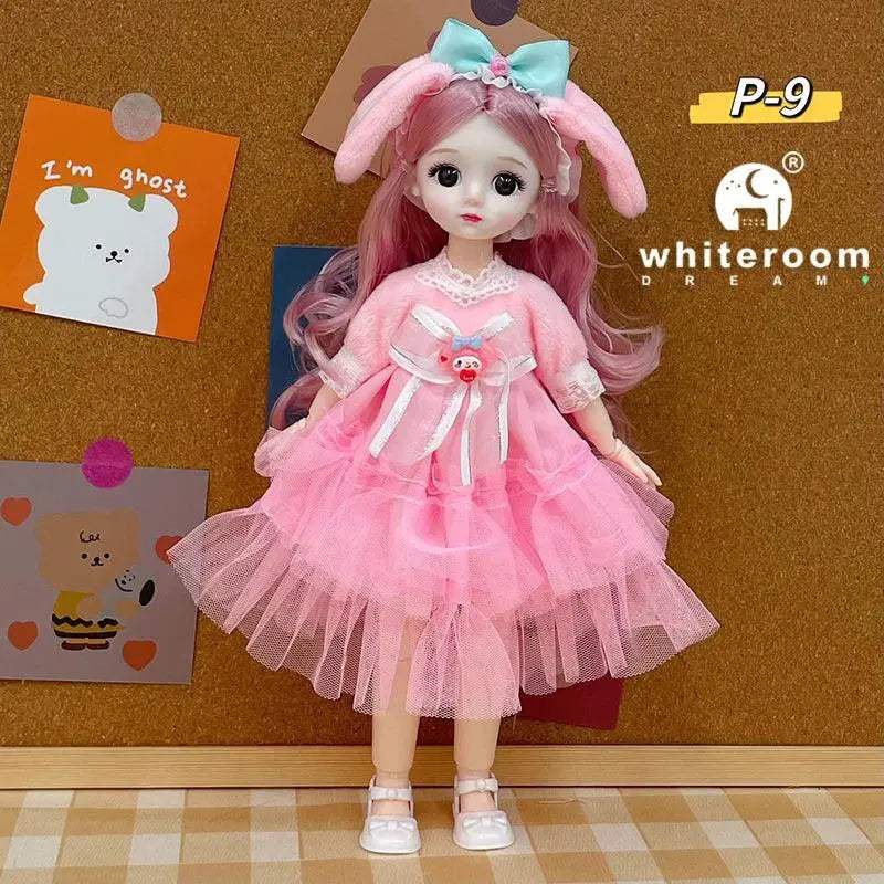 BJD Doll 30cm Long Hair Lolita Dress Gift For Girls - ToylandEU