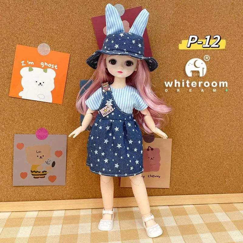 BJD Doll 30cm Long Hair Lolita Dress Gift For Girls - ToylandEU