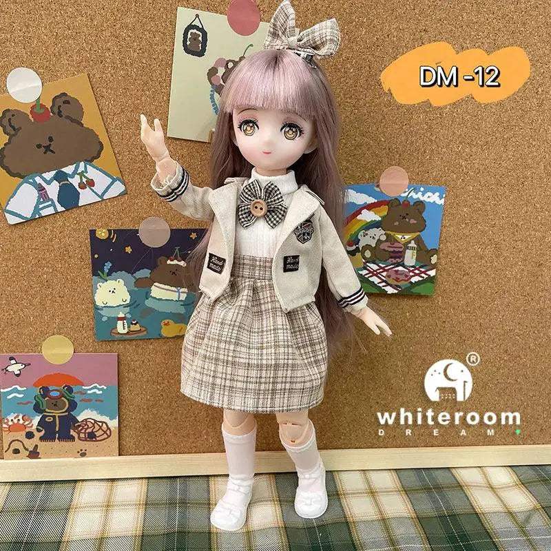 BJD Doll 30cm Long Hair Lolita Dress Gift For Girls - ToylandEU