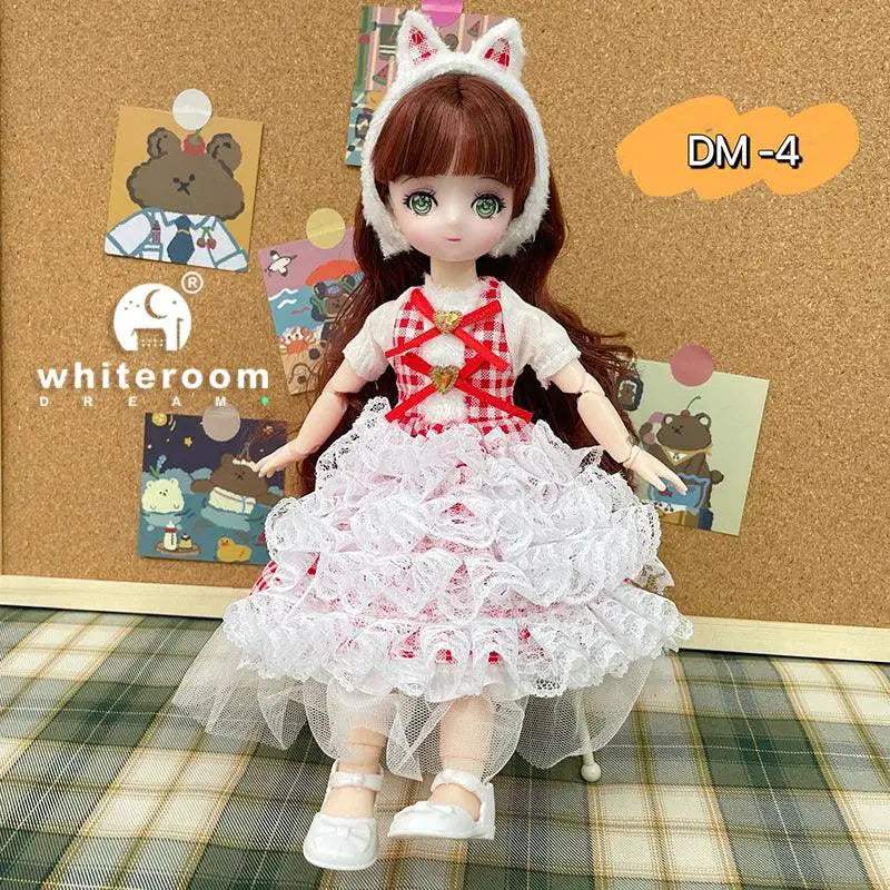 BJD Doll 30cm Long Hair Lolita Dress Gift For Girls - ToylandEU